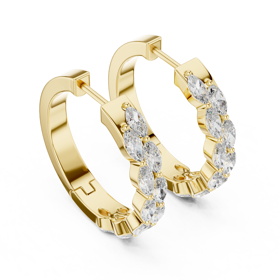 Maevienne 4.00 × 2.00 mm Marquise Diamond Earrings