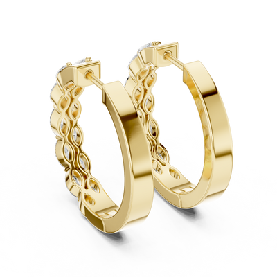 Maevienne 4.00 × 2.00 mm Marquise Diamond Earrings