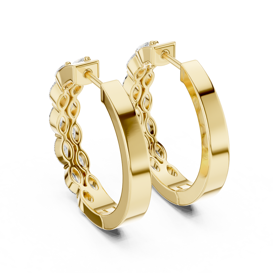 Maevienne 4.00 × 2.00 mm Marquise Diamond Earrings