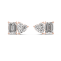 Thalisse Heart & Emerald-Cut Diamond Earrings