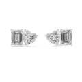 Thalisse Heart & Emerald-Cut Diamond Earrings