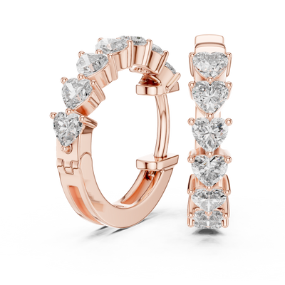 Liorenne 3.50 mm Heart-Cut Diamond Earrings