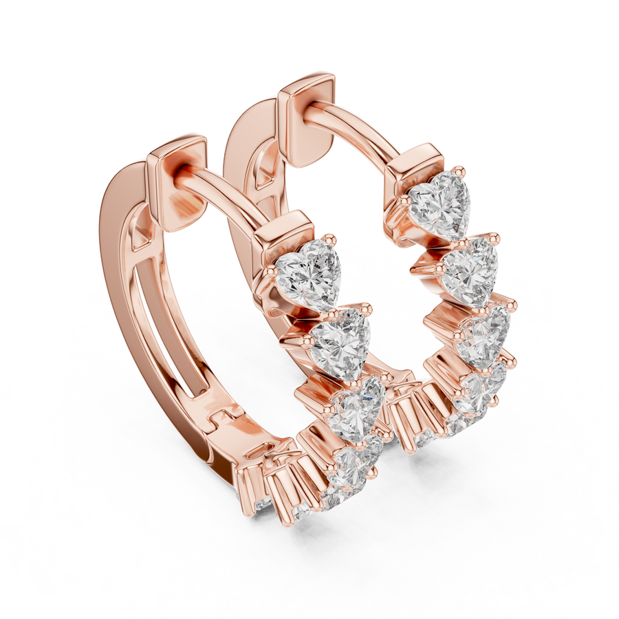 Liorenne 3.50 mm Heart-Cut Diamond Earrings