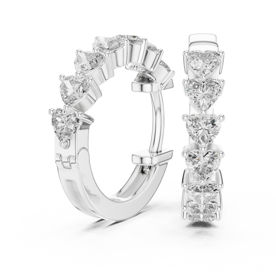 Liorenne 3.50 mm Heart-Cut Diamond Earrings