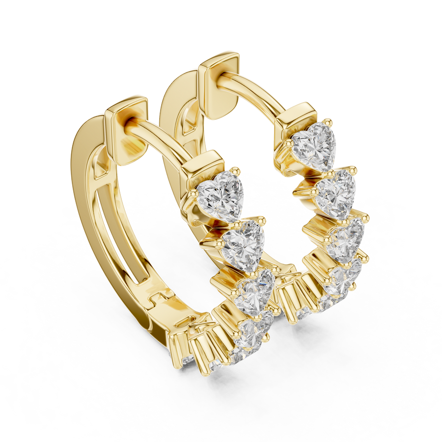 Liorenne 3.50 mm Heart-Cut Diamond Earrings