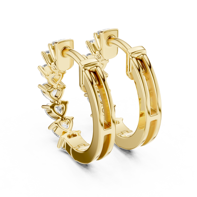Liorenne 3.50 mm Heart-Cut Diamond Earrings