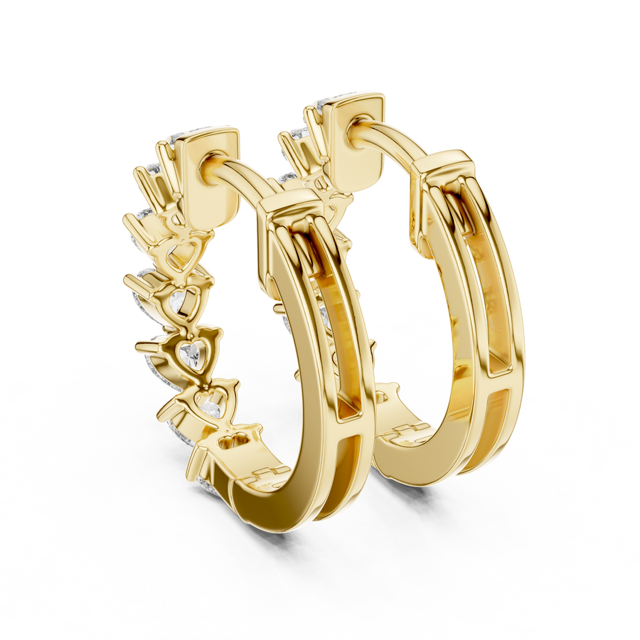 Liorenne 3.50 mm Heart-Cut Diamond Earrings