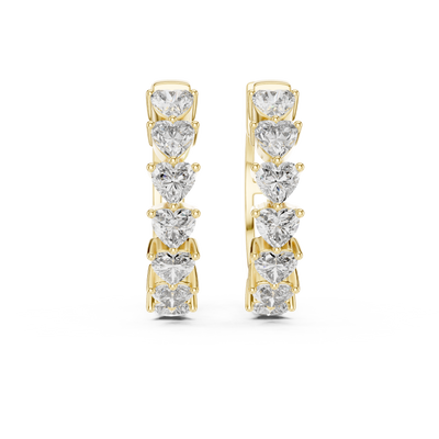Liorenne 3.50 mm Heart-Cut Diamond Earrings