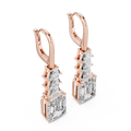 Virelith 10 × 8 mm Emerald-Cut Diamond Earrings