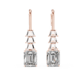 Virelith 10 × 8 mm Emerald-Cut Diamond Earrings