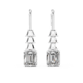 Virelith 10 × 8 mm Emerald-Cut Diamond Earrings