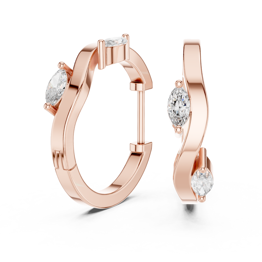 Nivelle 4.00 × 2.00 mm Marquise Diamond Earrings