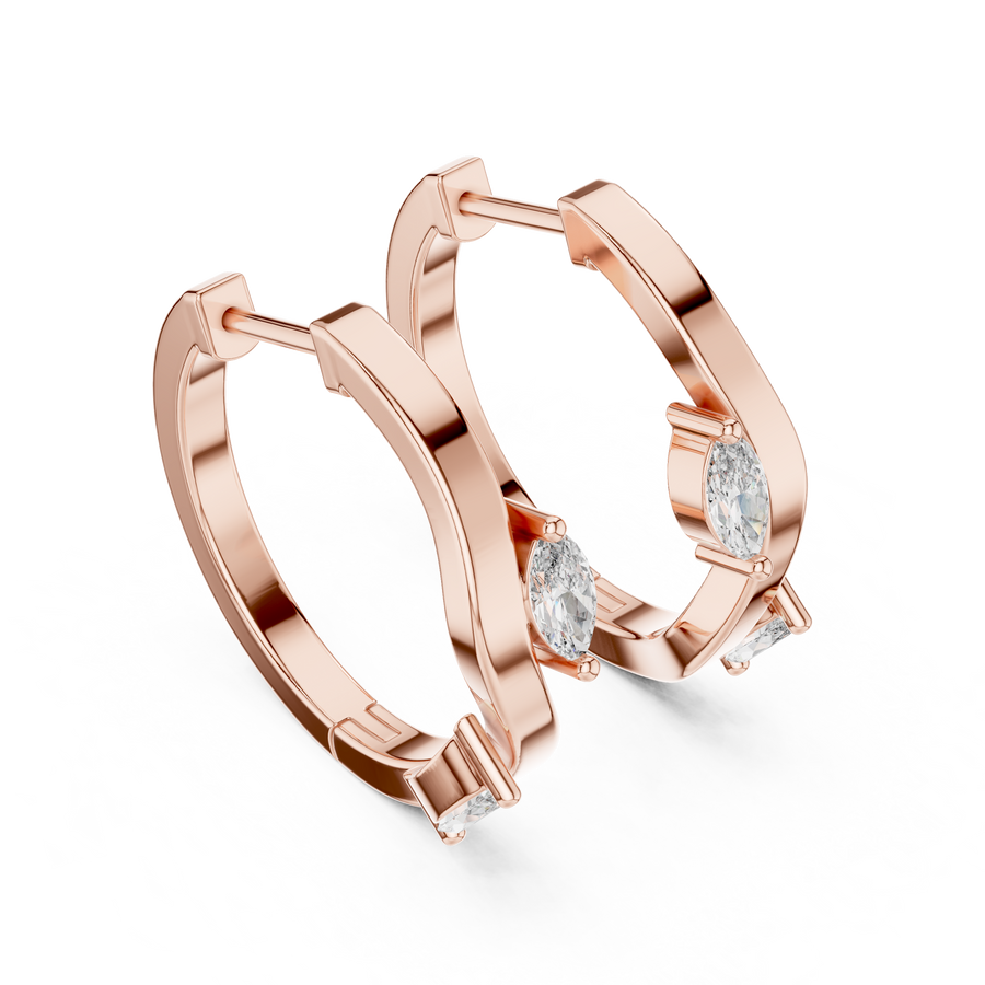 Nivelle 4.00 × 2.00 mm Marquise Diamond Earrings
