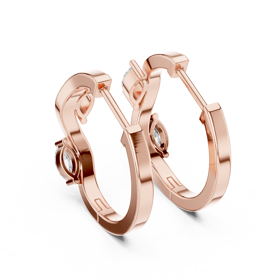 Nivelle 4.00 × 2.00 mm Marquise Diamond Earrings