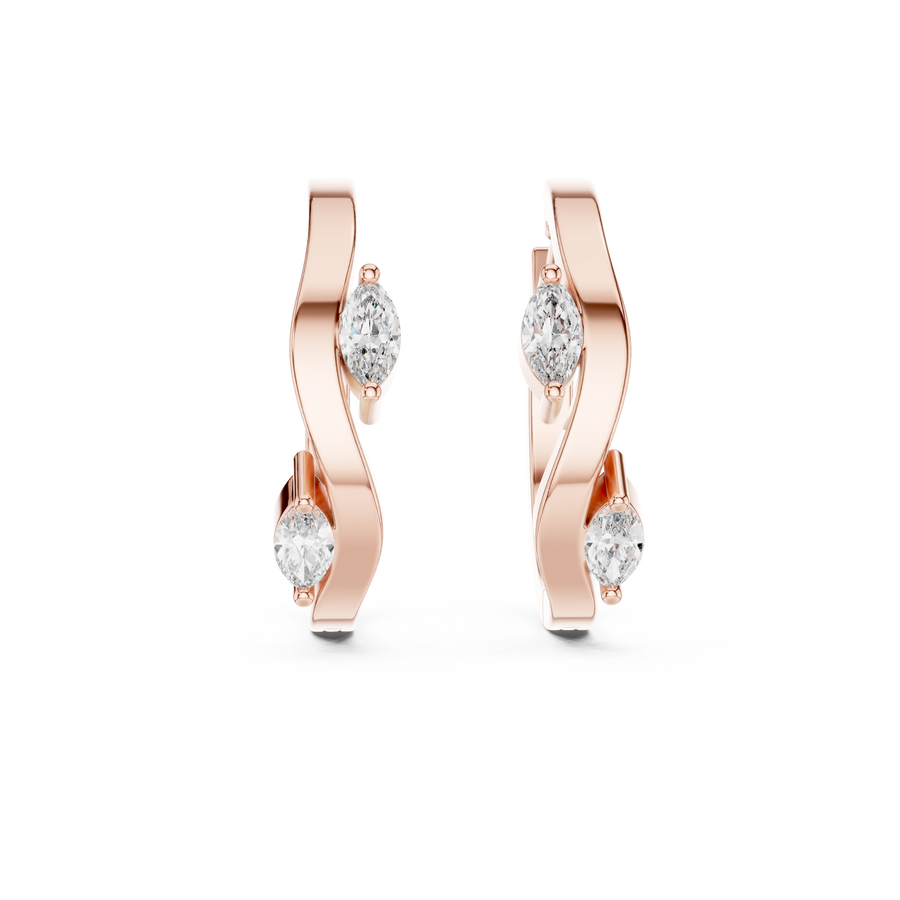 Nivelle 4.00 × 2.00 mm Marquise Diamond Earrings