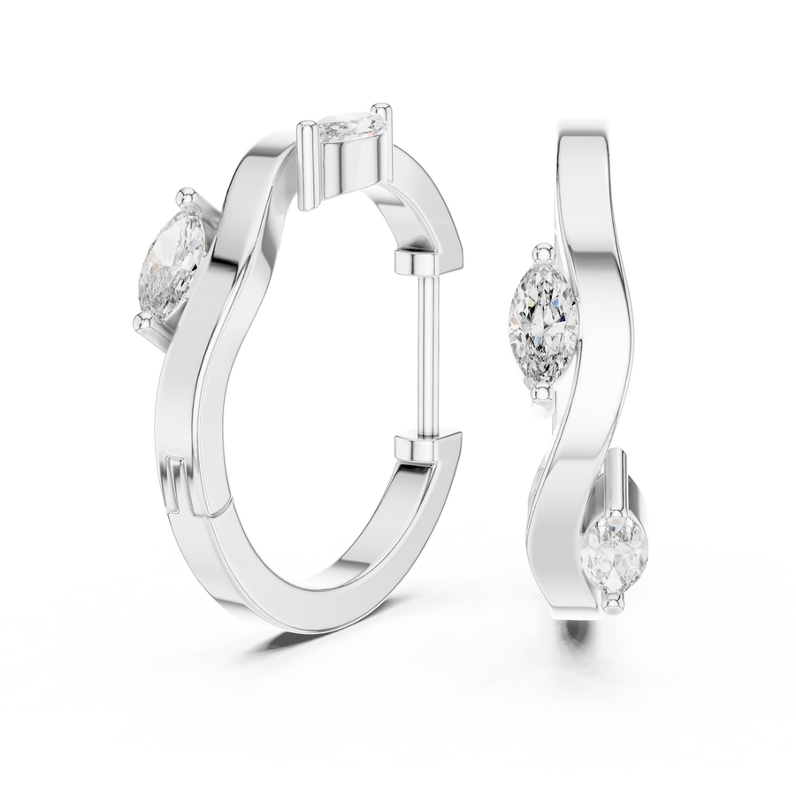 Nivelle 4.00 × 2.00 mm Marquise Diamond Earrings