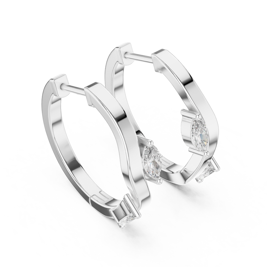 Nivelle 4.00 × 2.00 mm Marquise Diamond Earrings