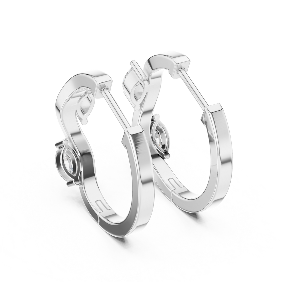 Nivelle 4.00 × 2.00 mm Marquise Diamond Earrings