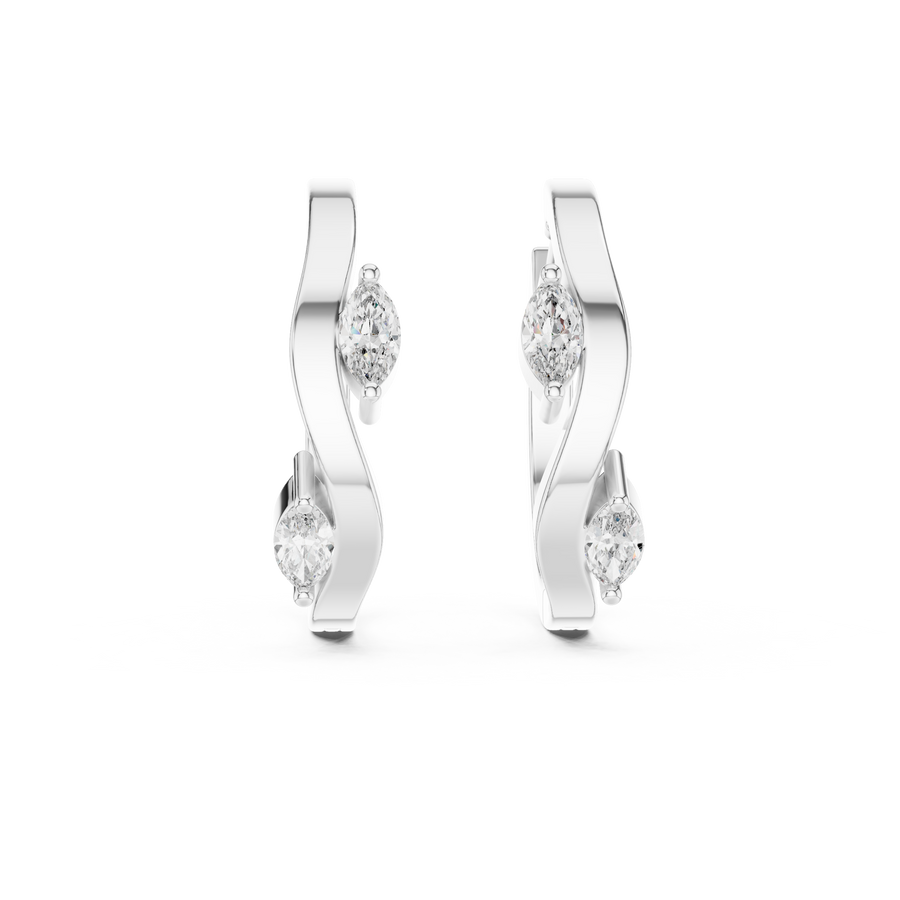 Nivelle 4.00 × 2.00 mm Marquise Diamond Earrings