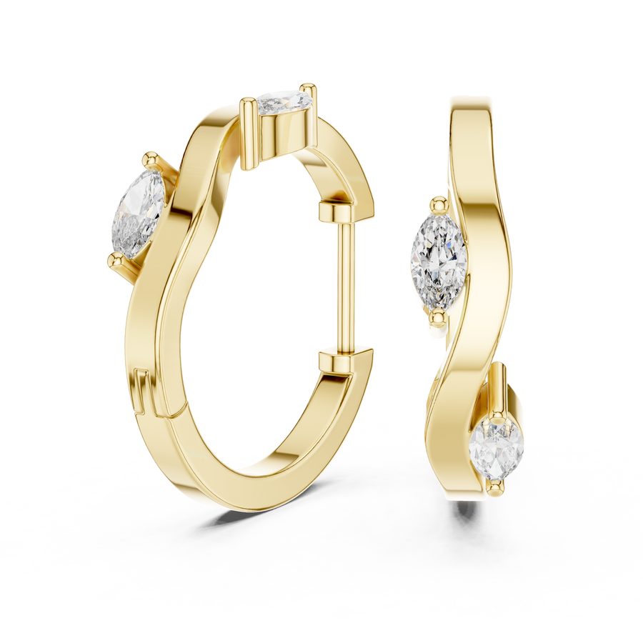 Nivelle 4.00 × 2.00 mm Marquise Diamond Earrings