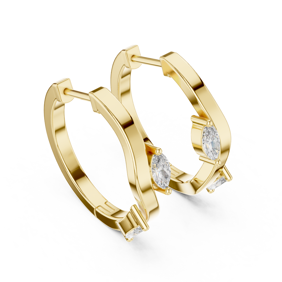 Nivelle 4.00 × 2.00 mm Marquise Diamond Earrings