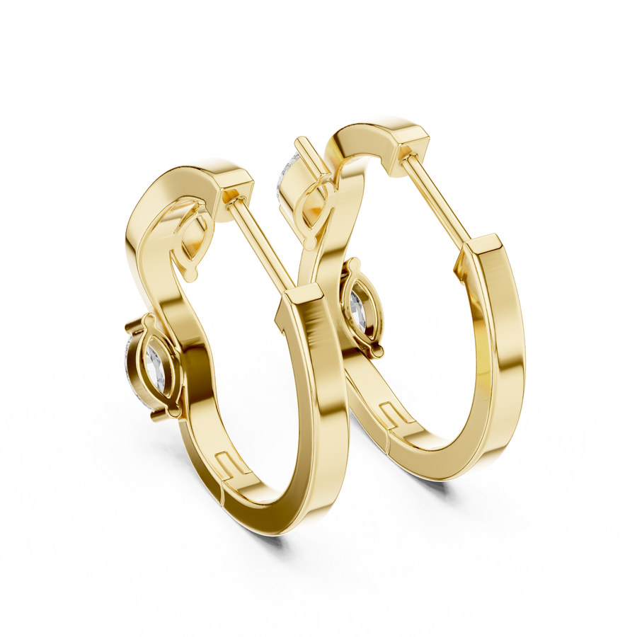 Nivelle 4.00 × 2.00 mm Marquise Diamond Earrings