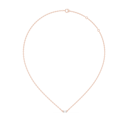 Lunessa 5×3 mm Baguette Diamond Necklace