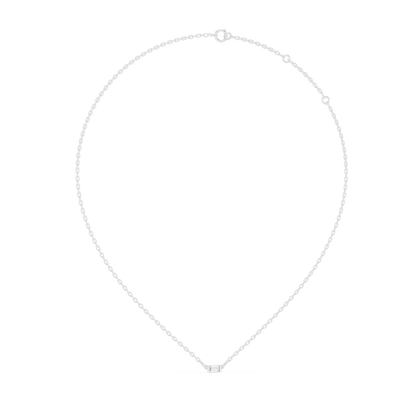 Lunessa 5×3 mm Baguette Diamond Necklace