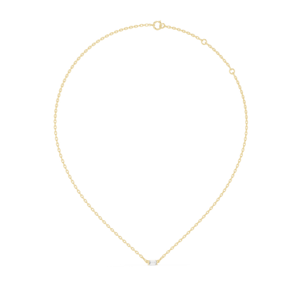Lunessa 5×3 mm Baguette Diamond Necklace