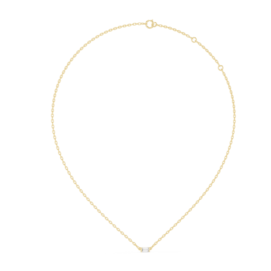 Lunessa 5×3 mm Baguette Diamond Necklace