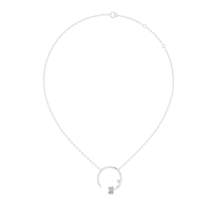 Marielle-  Emerald & Round cut Diamond Necklace