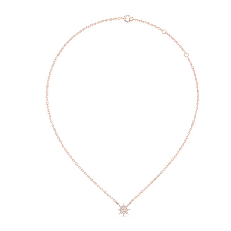 Isolde 11.50 mm Starburst Diamond Necklace