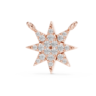 Isolde 11.50 mm Starburst Diamond Necklace