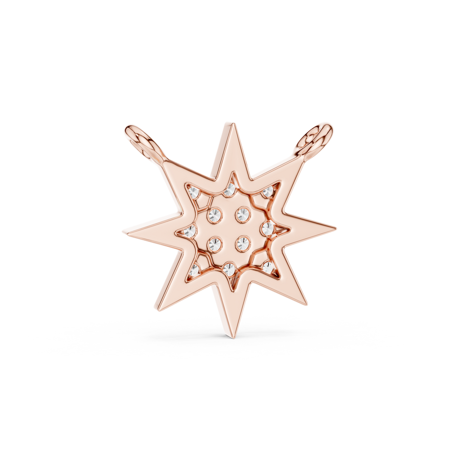 Isolde 11.50 mm Starburst Diamond Necklace