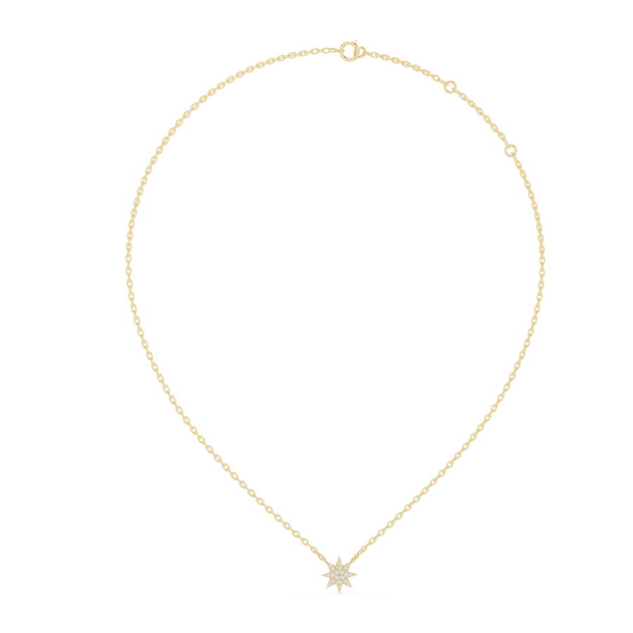Isolde 11.50 mm Starburst Diamond Necklace