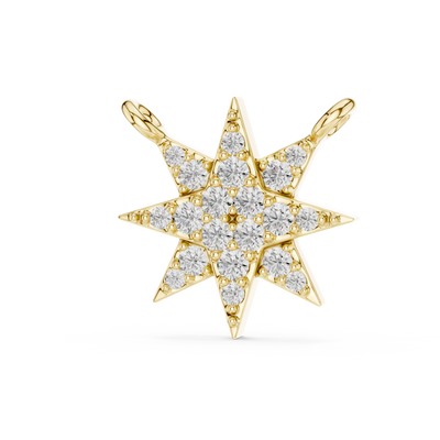 Isolde 11.50 mm Starburst Diamond Necklace
