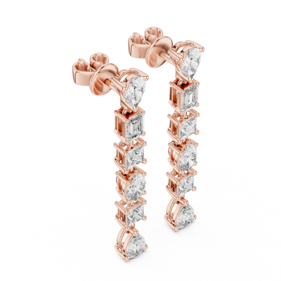 Zorielle Multi-Shape Diamond Earrings
