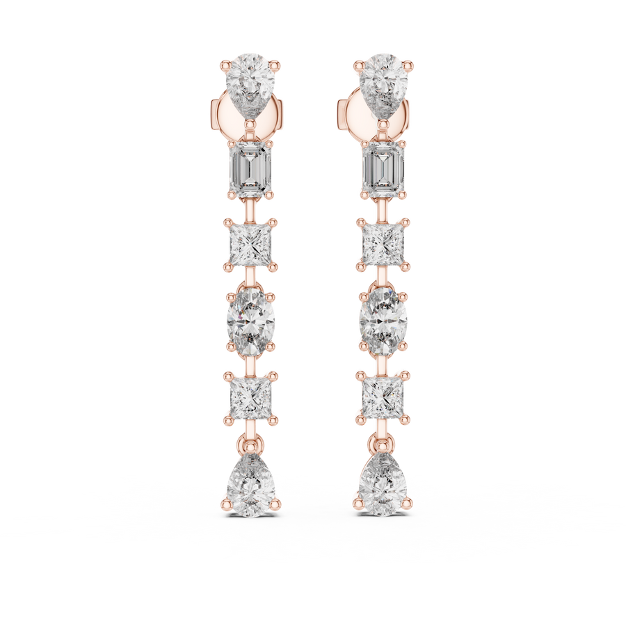 Zorielle Multi-Shape Diamond Earrings