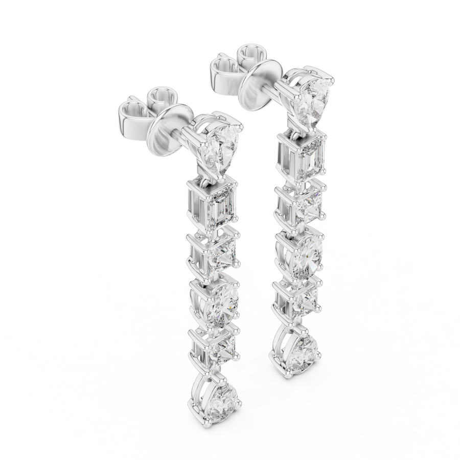 Zorielle Multi-Shape Diamond Earrings