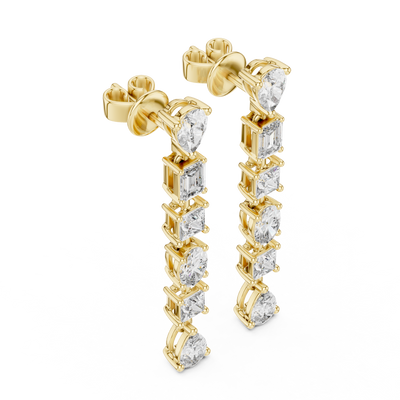 Zorielle Multi-Shape Diamond Earrings
