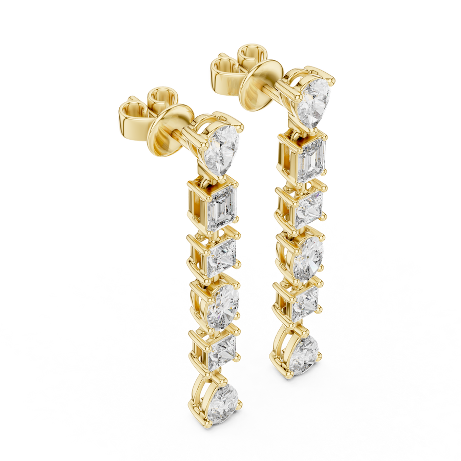 Zorielle Multi-Shape Diamond Earrings