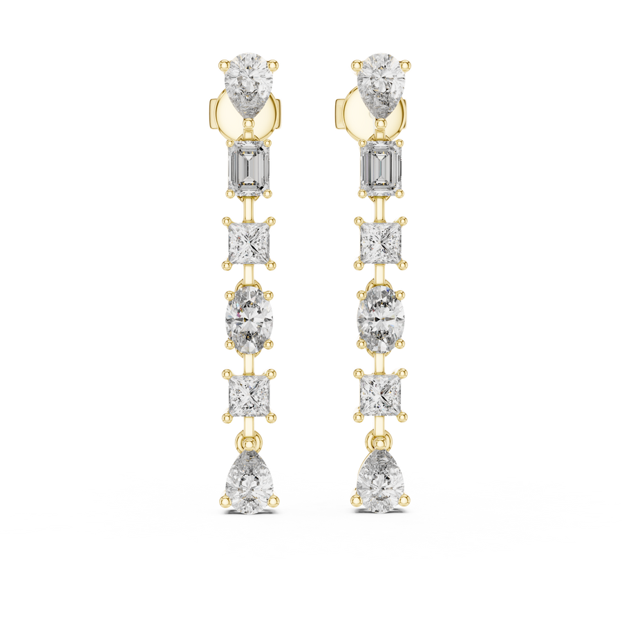 Zorielle Multi-Shape Diamond Earrings
