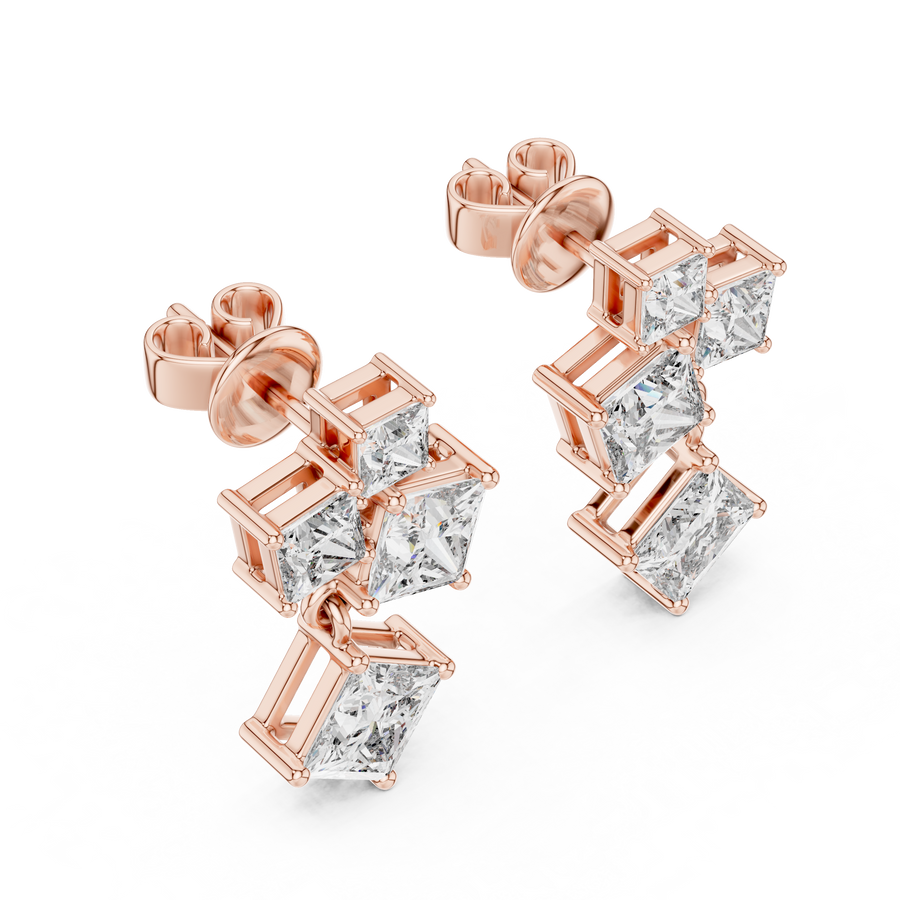 Cyravelle Multi-Shape Diamond Earrings