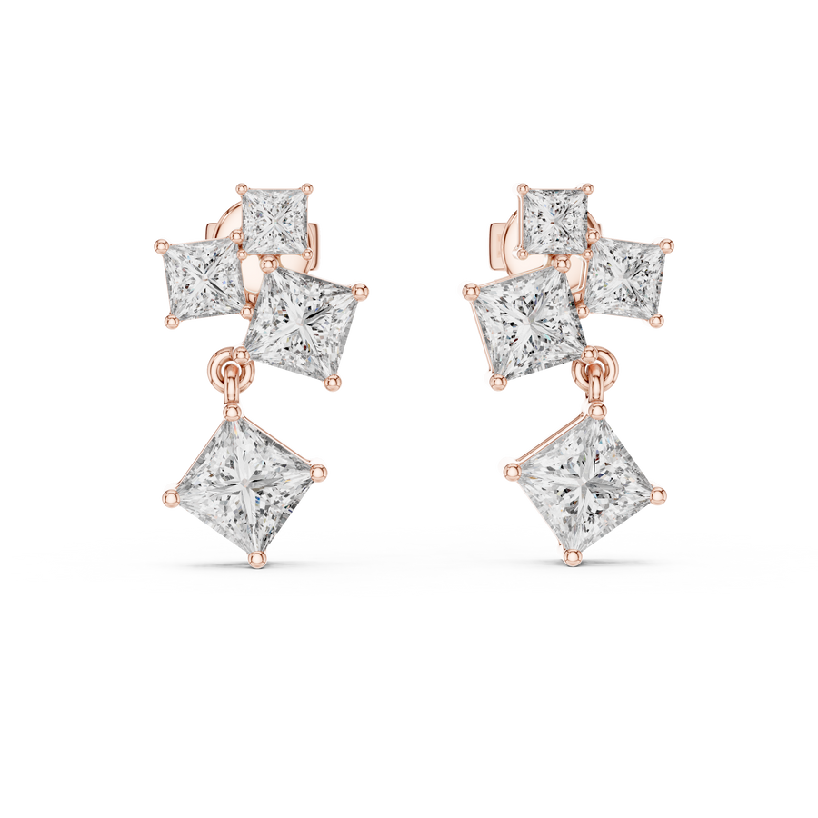 Cyravelle Multi-Shape Diamond Earrings