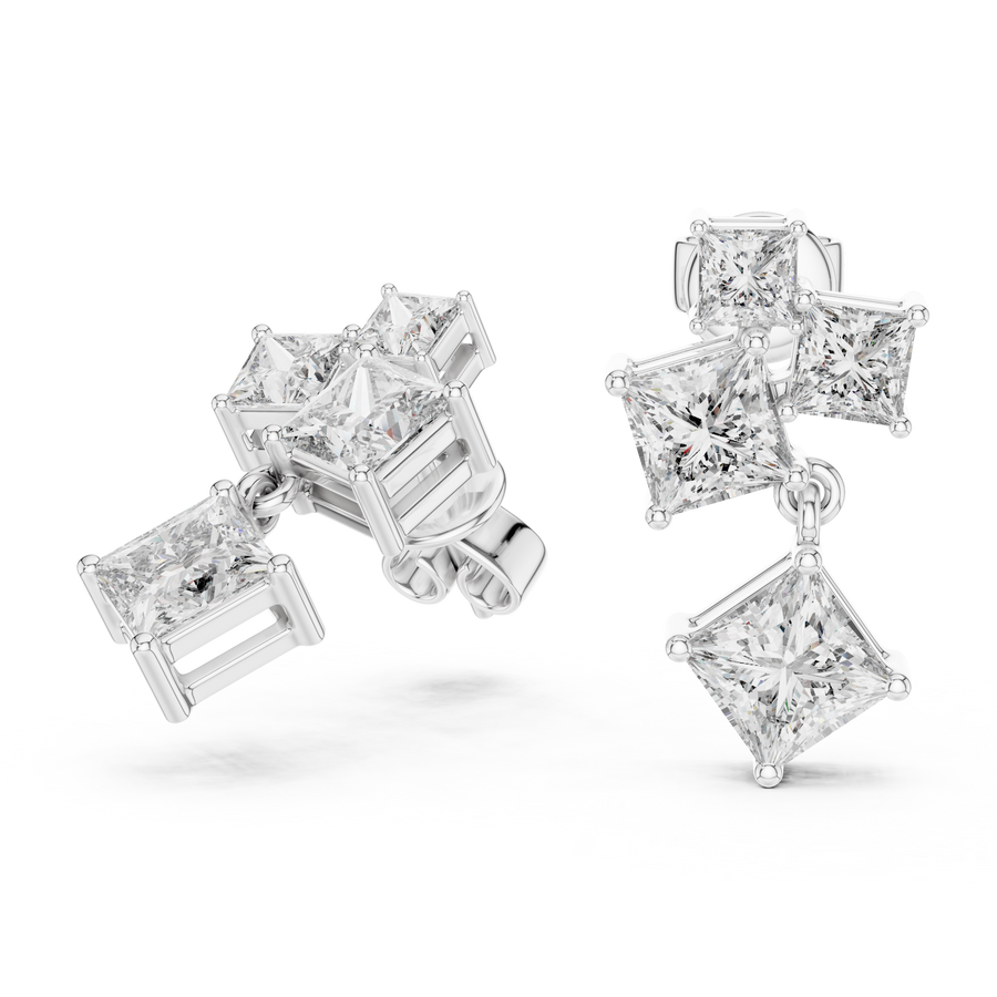 Cyravelle Multi-Shape Diamond Earrings