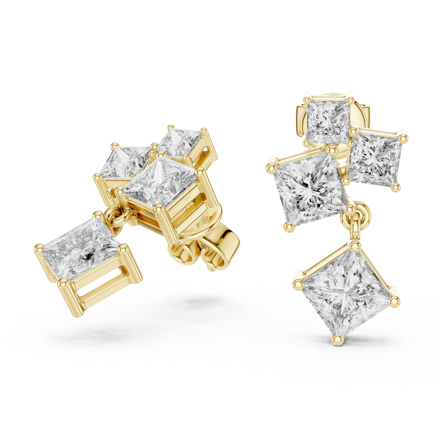 Cyravelle Multi-Shape Diamond Earrings