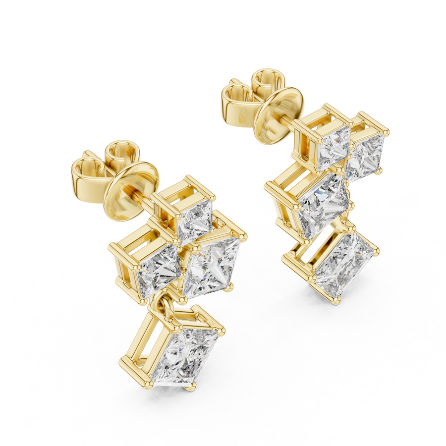 Cyravelle Multi-Shape Diamond Earrings