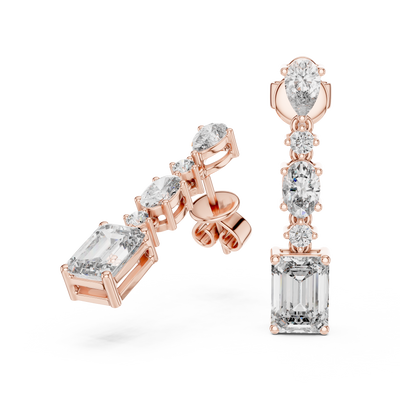 Nivara Multi-Shape Diamond Earrings