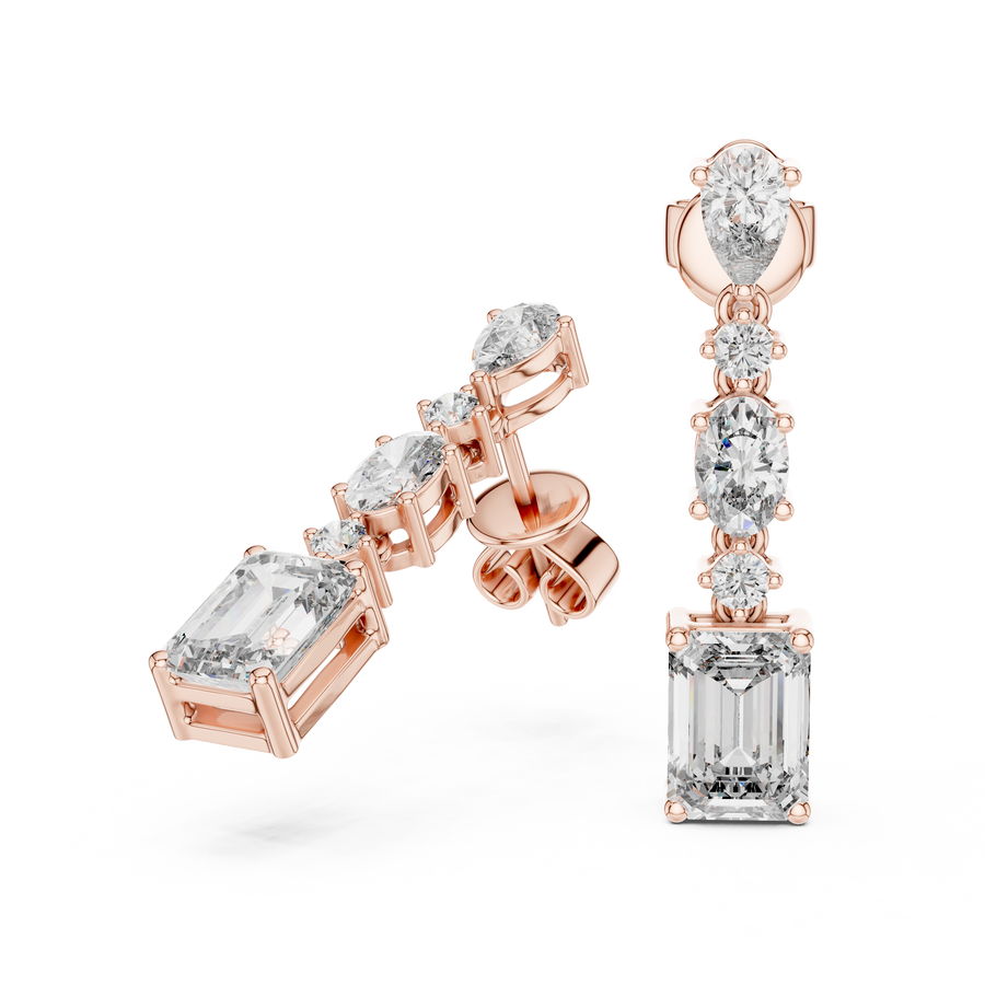 Nivara Multi-Shape Diamond Earrings