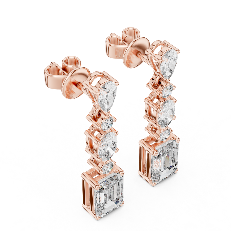 Nivara Multi-Shape Diamond Earrings